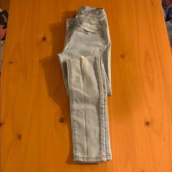 Urban Planet Denim - Ripped Light Blue Skinny Jeans